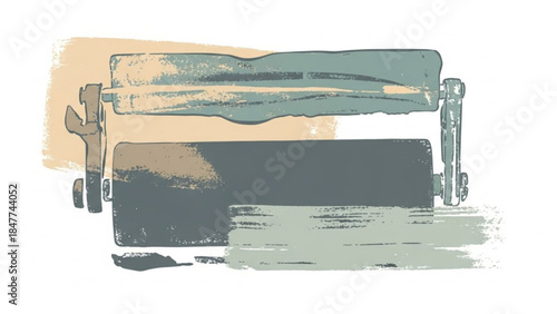 World wetlands day february 2nd illustration with heron standing in water surrounded by reeds and vibrant sunset