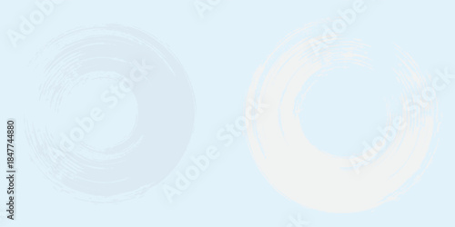 Circle brush stroke vector isolated on white background. Red enso zen circle brush stroke. For stamp, seal, ink and paintbrush design template. Grunge hand drawn circle shape, vector illustration