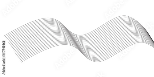 Abstract blue wave background vector illustration featuring a fluid curve pattern and light motion lines for a modern decorative wallpaper design template