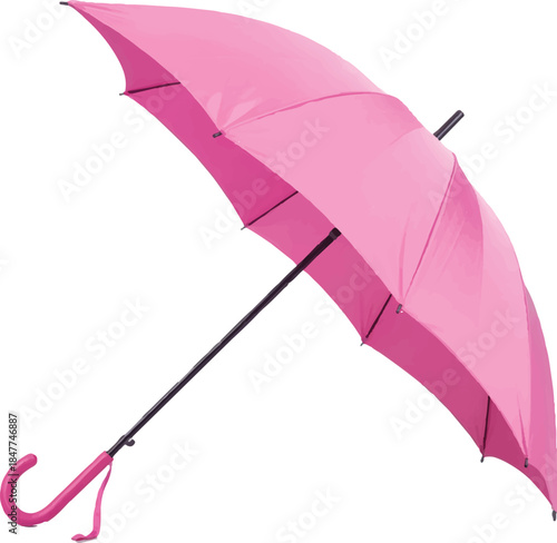 pink umbrella isolated on white background