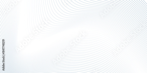 Transparent background with thin wavy pale blue lines. Modern subtle pattern, vector illustration.