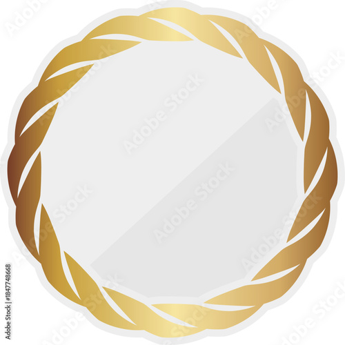 高級感のあるメタリックフレーム　ホワイト＆ゴールド