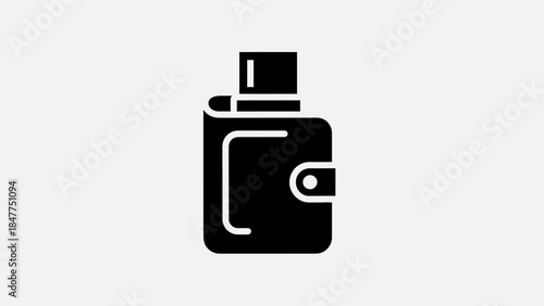 Minimalist Silhouette of a Spray Bottle for Personal Care and Cleaning Products