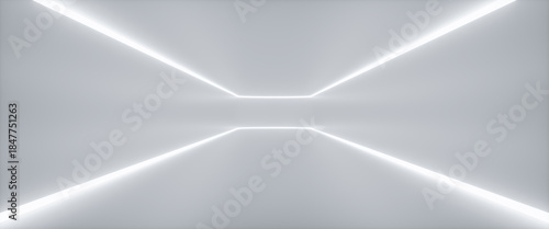 Abstract Futuristic empty floor and room Sci-Fi Corridor With light for showcase,room,interior,display products.Modern Future cement floor and wall background technology interior concept.3d render