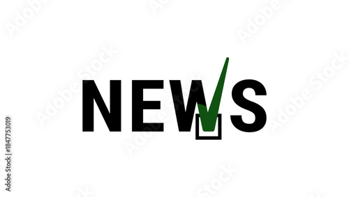 verified news symbol,black and green isolated silhouette