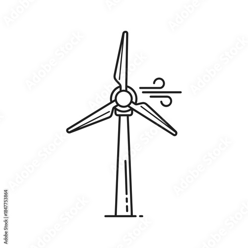 wind turbine on white background