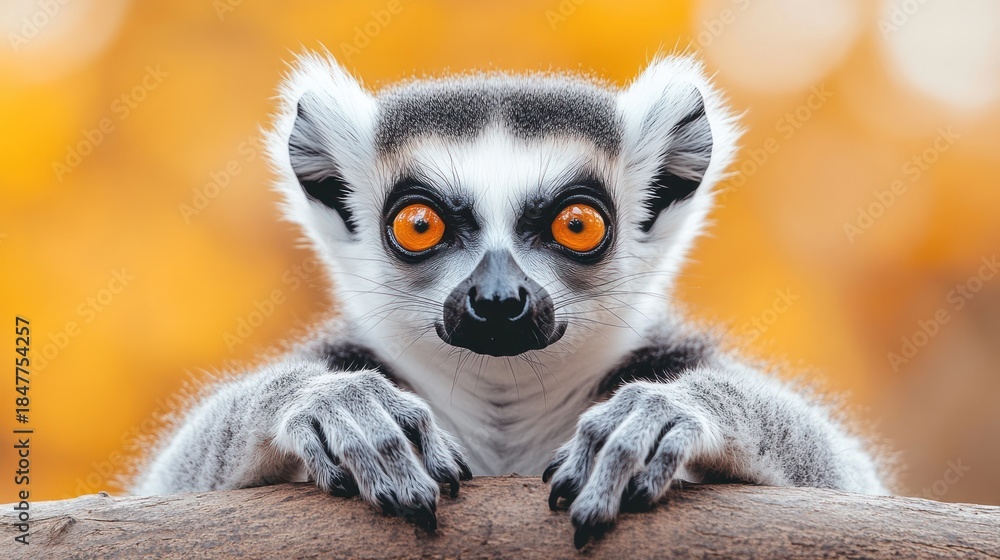 Obraz premium Close-up of a lemur looking directly at camera