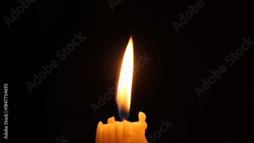 Tableau sur toile Spiritual Candle Glow Creates Ambiance, Handcrafted Candle Flame Sets Sacred Cer
