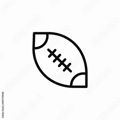 american football laces icon sign vector