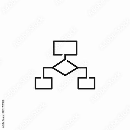 flowchart decision diagram icon sign vector