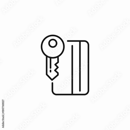 key credit card icon sign vector