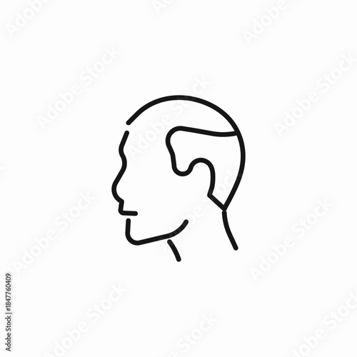 man side profile icon sign vector