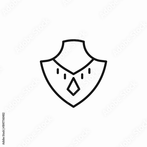 neck display pendant icon sign vector