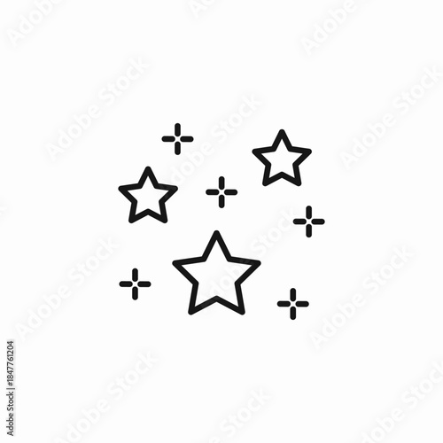stars with plus sparkles icon sign vector