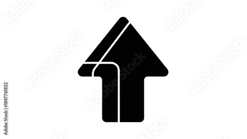 Minimalist Upward Arrow Icon Representing Progress or Growth in Digital Interfaces