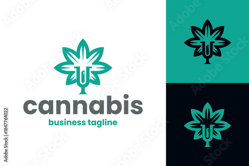 cannabis lab logo vector