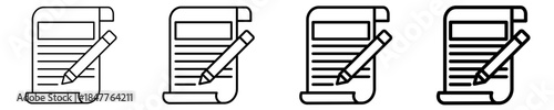 Content Icon Set Different Style Collection