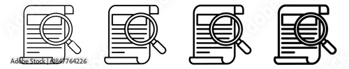 Legal Document Icon Set Different Style Collection