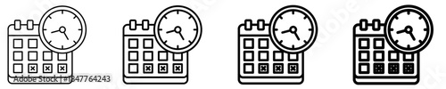 Deadline Icon Set Different Style Collection