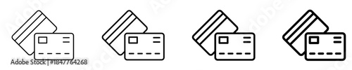 Debit Card Icon Set Different Style Collection