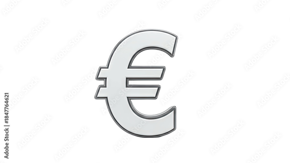 Fototapeta premium Euro Symbol Isolated on White Background