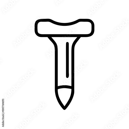 Carpenter's tool nail icon transparent background