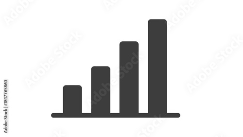 Minimalistic Bar Chart Illustration Depicting Growth and Progress Trends