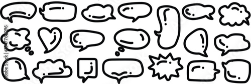 Speech Bubbles Isolated on White Background