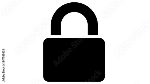 Minimalistic Digital Lock Icon Signifying Security and Privacy in Modern Design