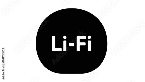 minimalistic digital wireless technology symbol representing Modern Li-Fi wireless communication