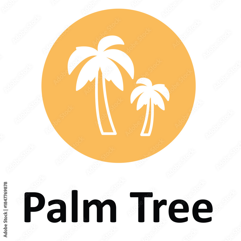 Naklejka premium Palm Tree Vector icon which can easily modify or edit