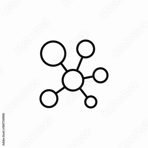 distributed network connections icon sign vector