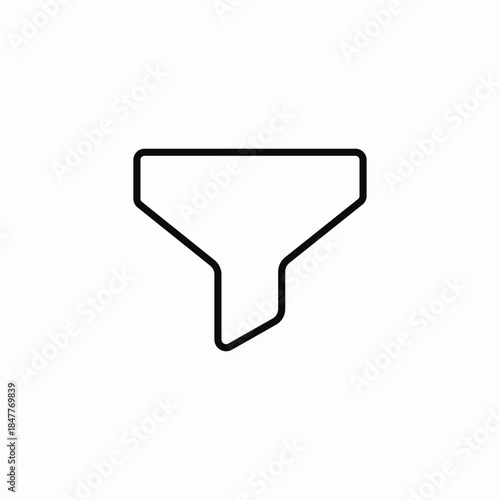 filtering funnel shape icon sign vector