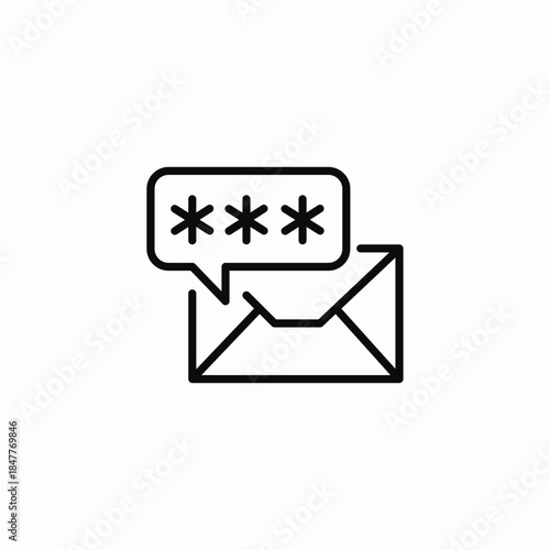 email password notification icon sign vector