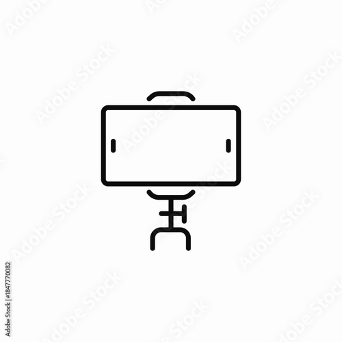 horizontal phone tripod mount icon sign vector