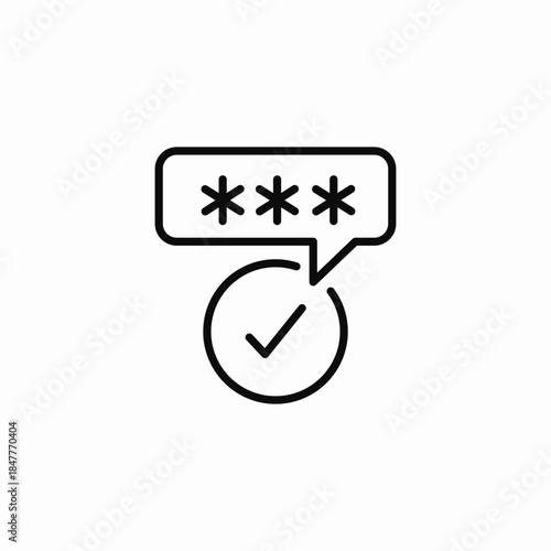 password correct check icon sign vector