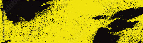 Abstract grunge Black and Yellow colors background. abstract Yellow, black and coral colors background, Rough brush strokes with black spray texture, brush stroke texture.eps