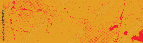 Grunge halftone texture abstract, dots texture, Abstract grunge yellow and red colors background. Rough brush strokes with Red spray texture, Vector brush stroke texture.eps