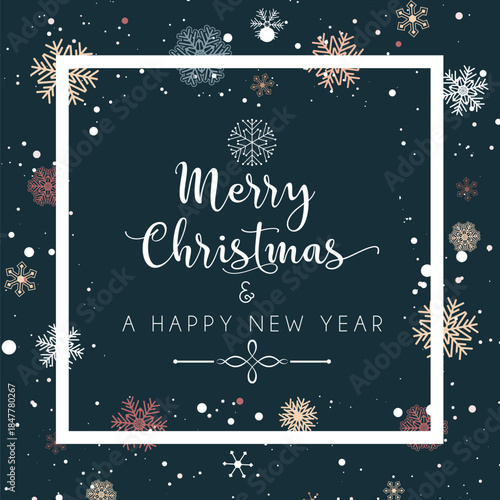 merry christmas and happy new year background 01