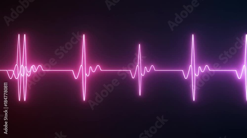 World Health Day Heart Health Concept With Digital ECG Line Animation
