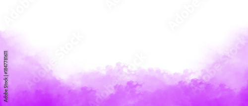 A vibrant purple smoke fog overlay on transparent background, perfect for artistic posters, magic concepts, and creative design plans