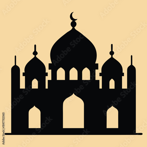 taj mahal vector illustration