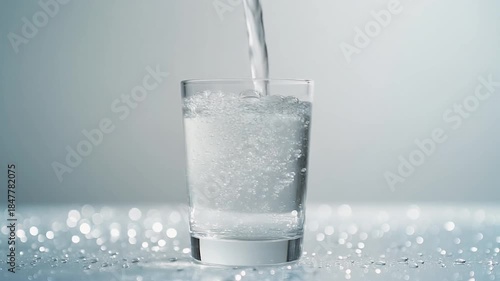 World Health Day Hydration Concept With Pure Water Pouring Close-Up