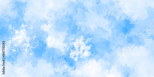 Abstract grunge sky blue soft painted watercolor paint splash. inspiring views of fluffy clouds blue sky background. cloudy blue sky various natural clouds and smoke. morning cloud in the sky.