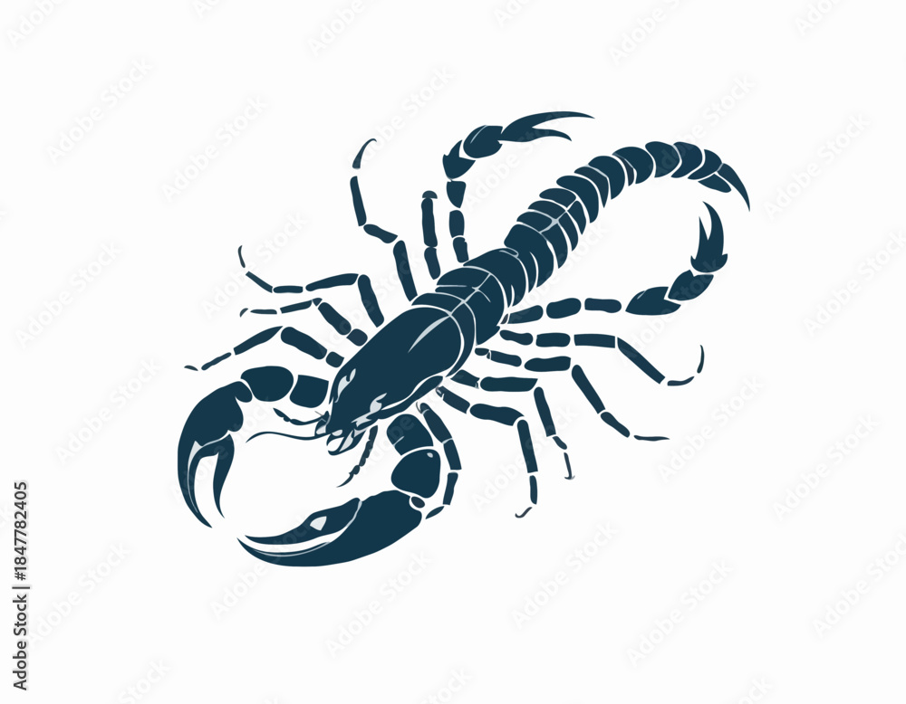 Obraz premium scorpion in illustration in brush stroke painting