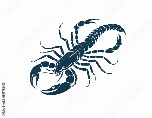 scorpion in illustration in brush stroke painting
