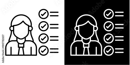 Skills Icon Set White Style Collection