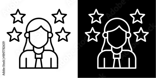 Experience Icon Set White Style Collection