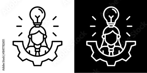 Ability Icon Set White Style Collection