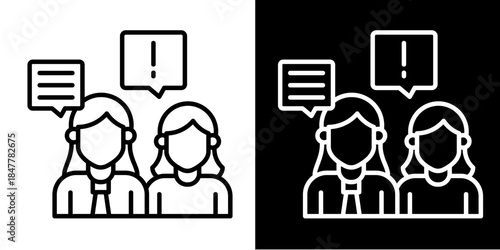 Mentoring Icon Set White Style Collection